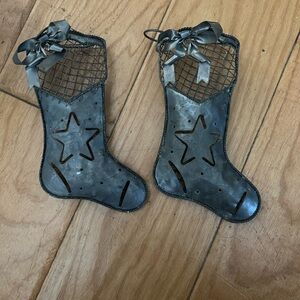 Metallic Star Holiday Stockings